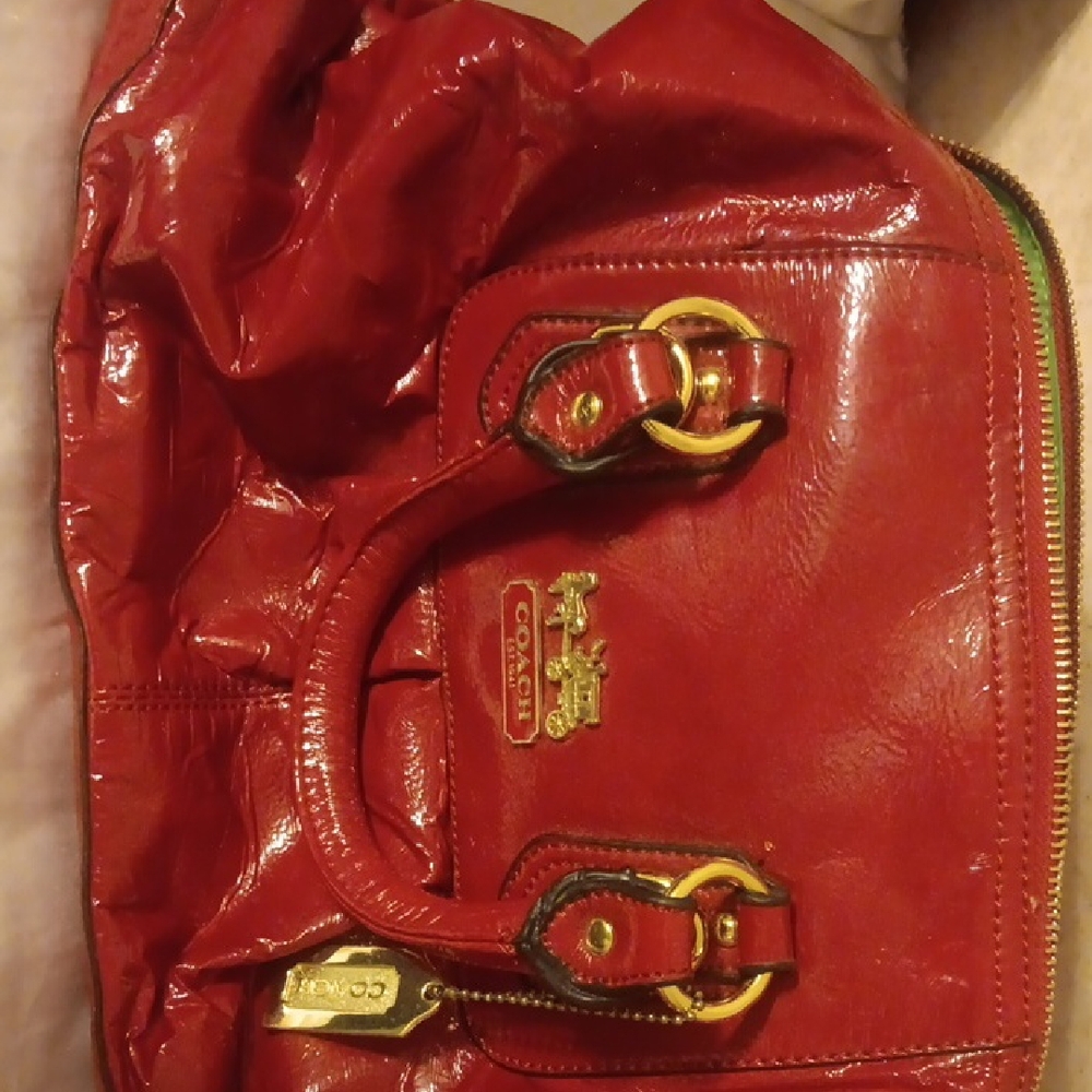 Coach Red Leather Women's Bag